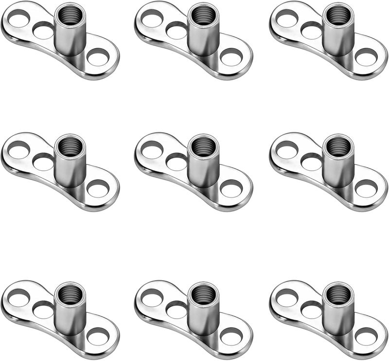 AccGin Store Surgical Steel Dermal Piercing Jewelry Tops for Women Men Cubic Zirconia Micro Dermal Anchor Tops Base Dermal Piercing 3-20Pcs Dermal Piercing Kit Hypoallergenic - Image 1
